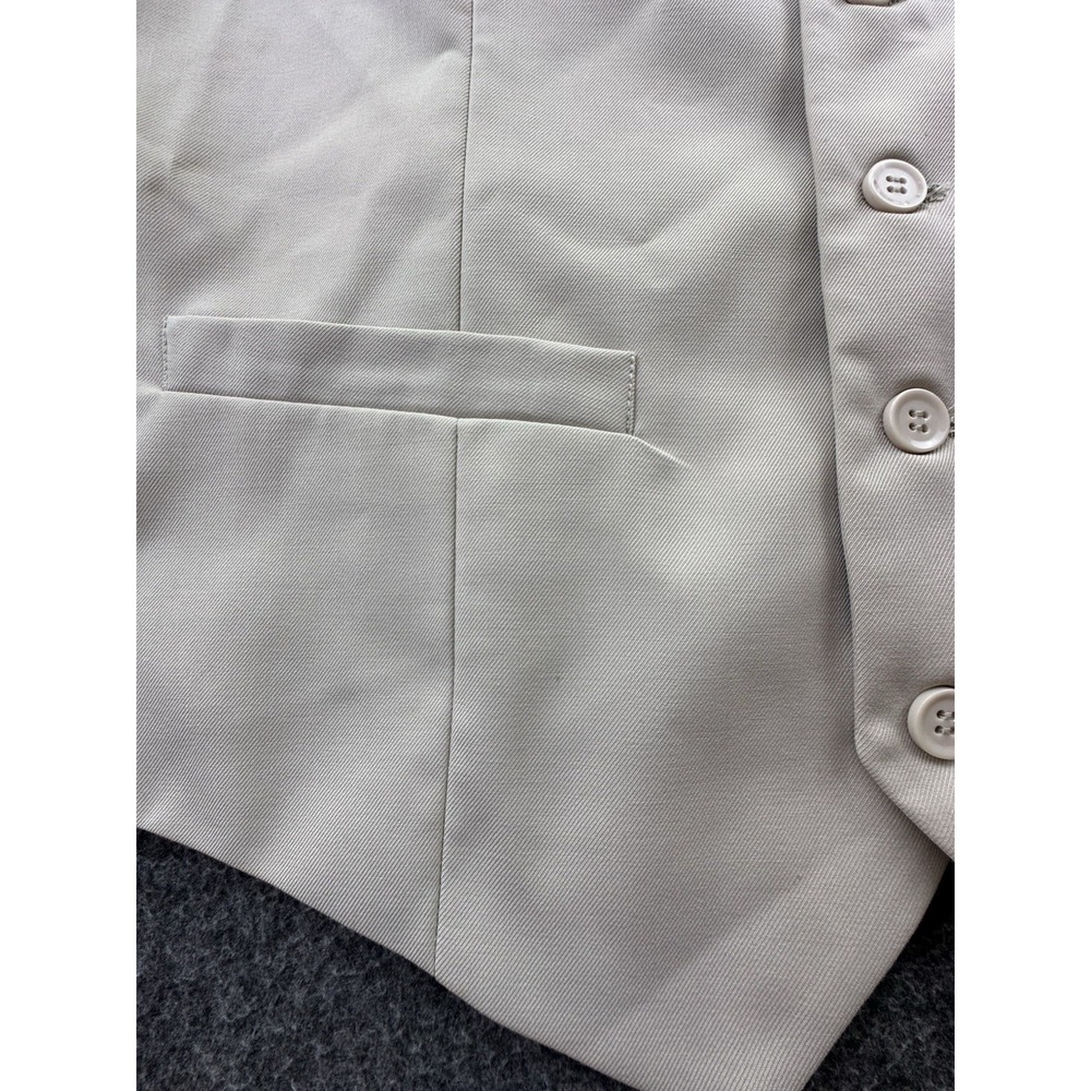 Braveman Vest‎ Mens 40R 34W Beige M300 Adjustable Back Lined Buttons Suit Formal - Picture 13 of 14